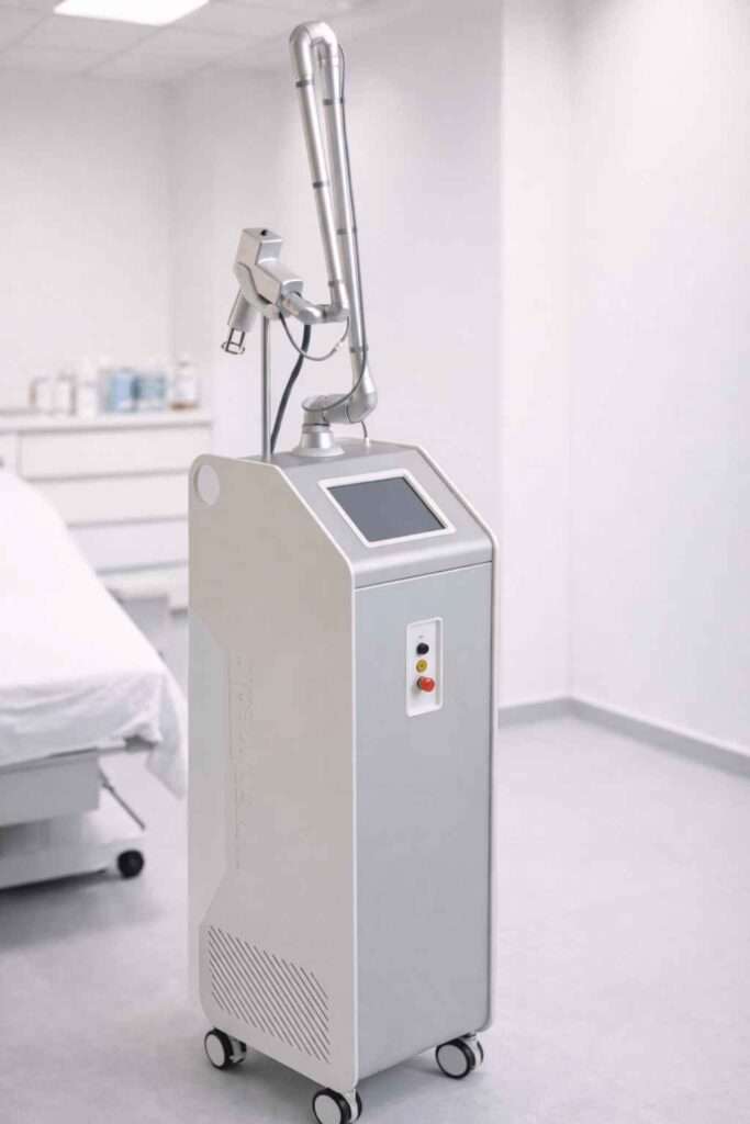 Equipo de láser CO₂ dermatológico en la Clínica GM Dermatología y Tricología