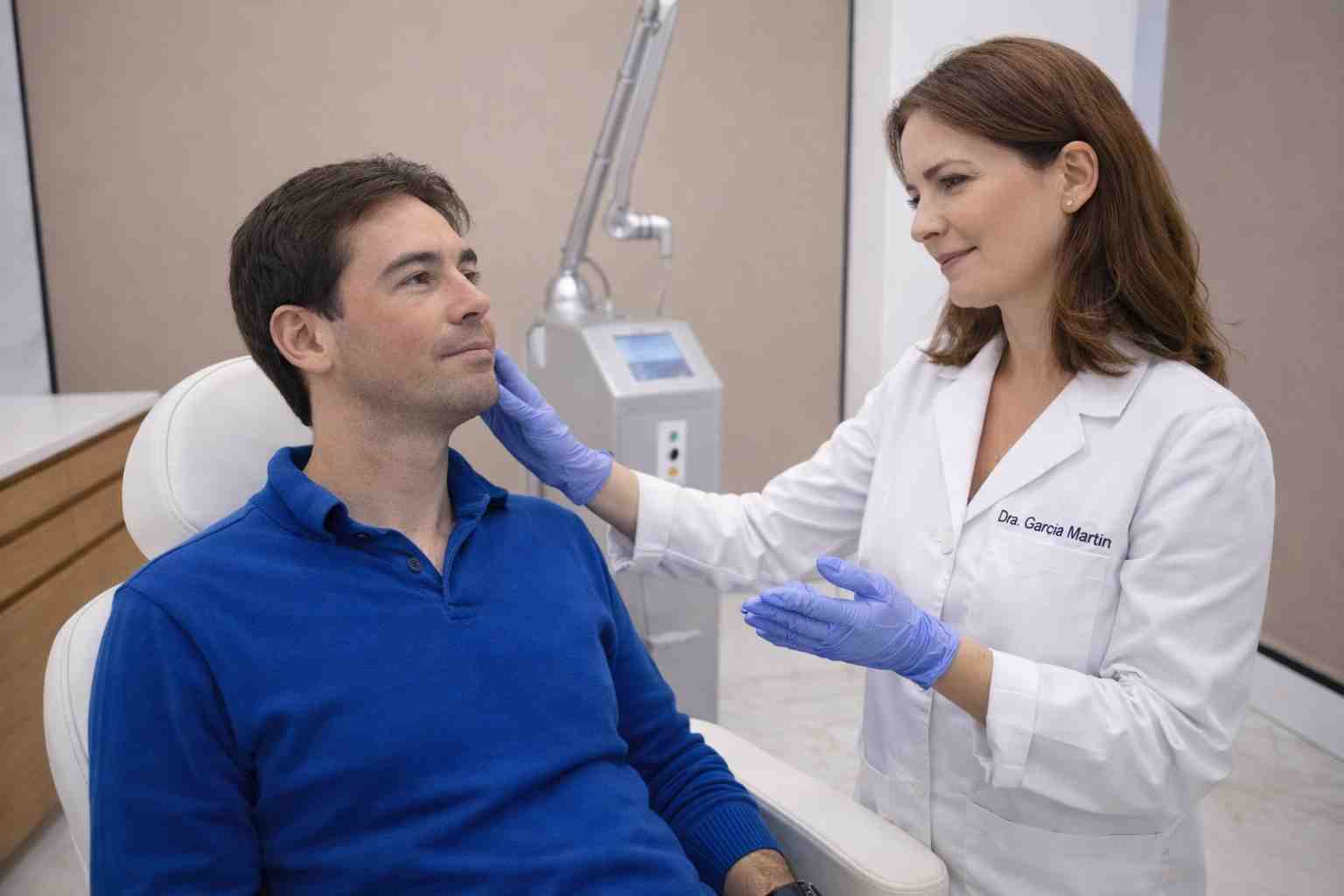 Seguimiento médico tras tratamiento con láser CO₂ dermatológico en la Clínica GM