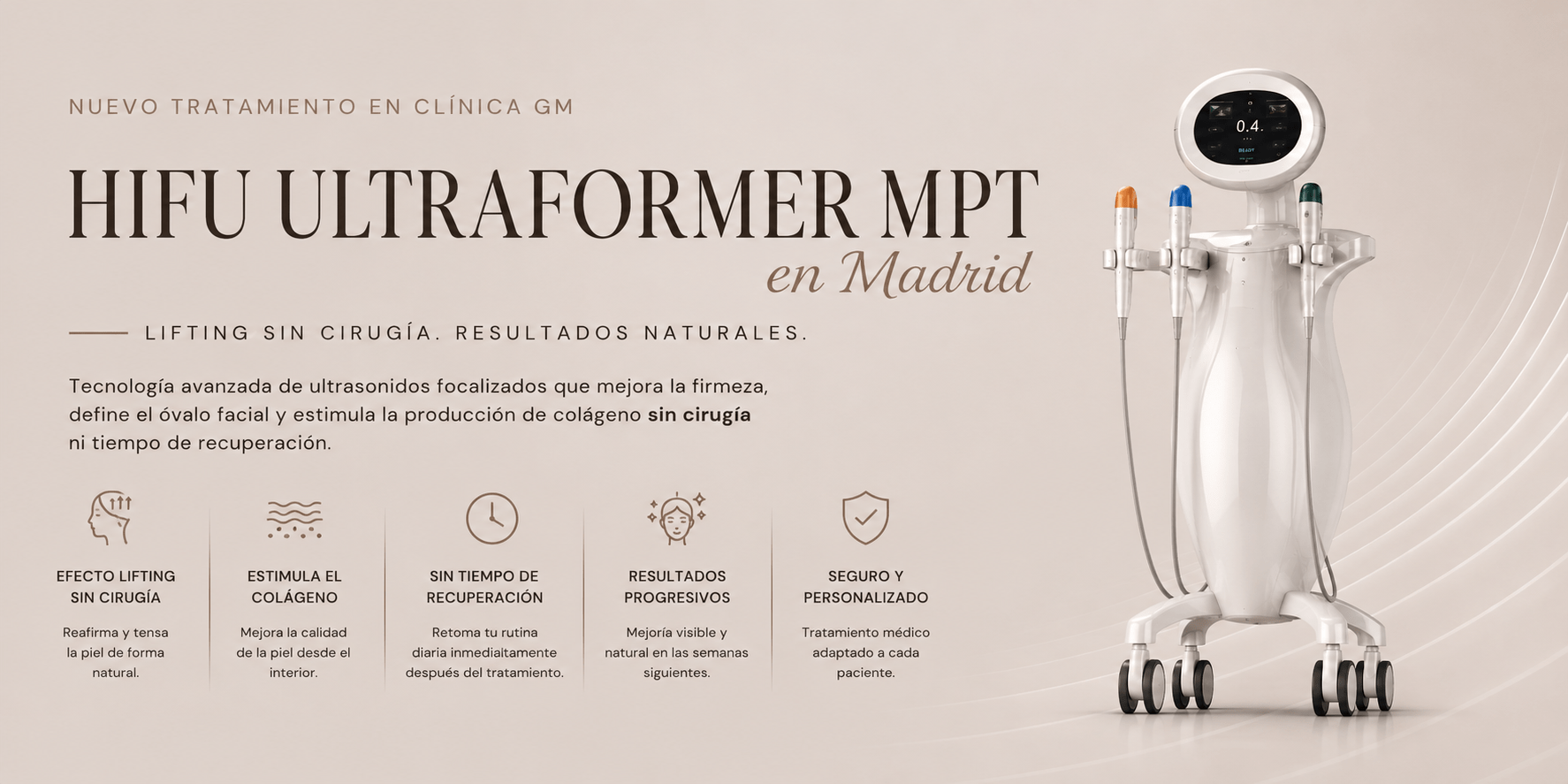 HIFU Ultraformer MPT en Madrid en Clínica GM Dermatología y Tricología