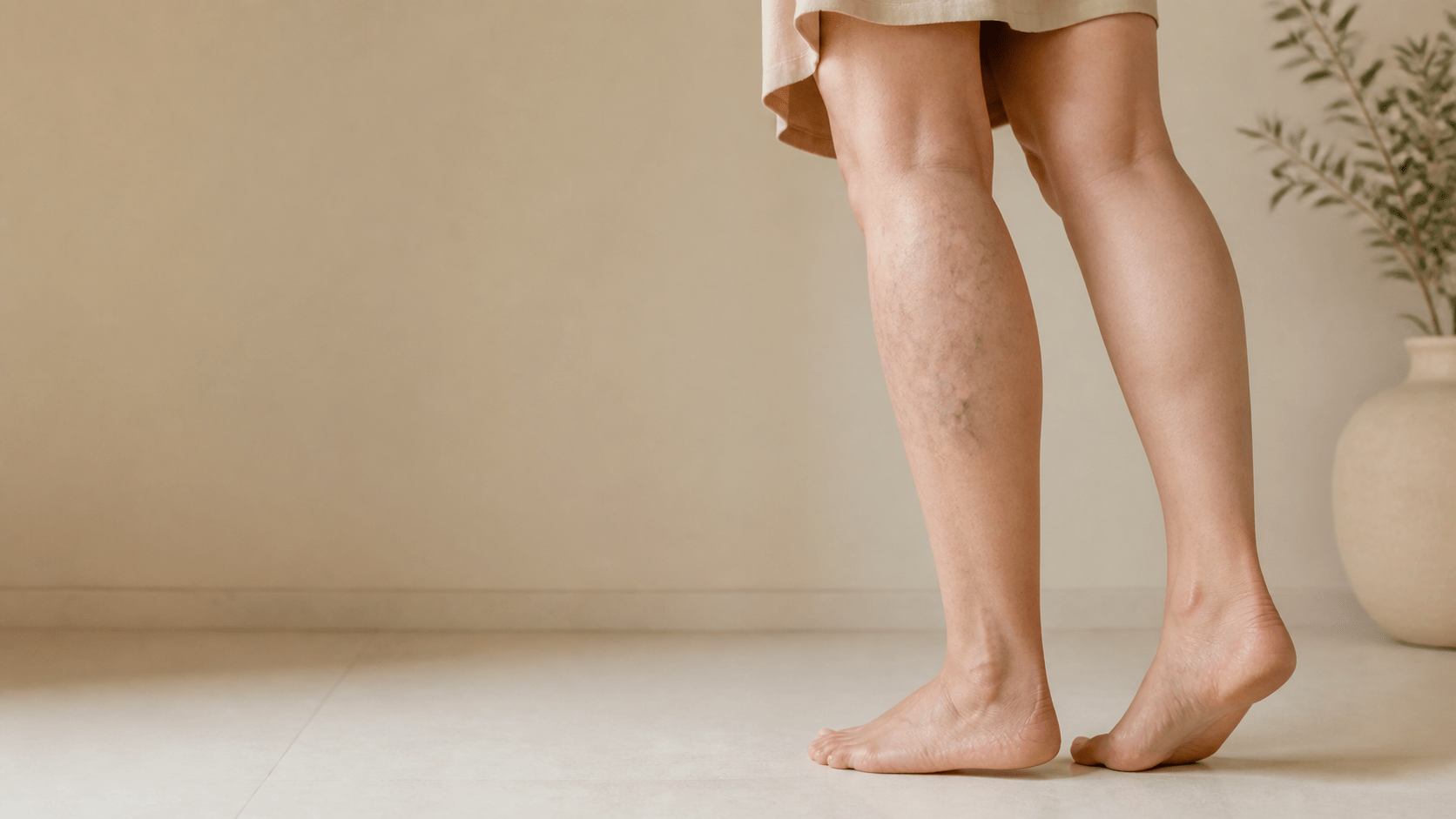 Piernas con varices visibles